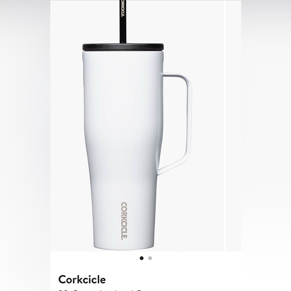 Cocksicle 30 oz insulated cup with straw & handle white Scottsdale resort logo